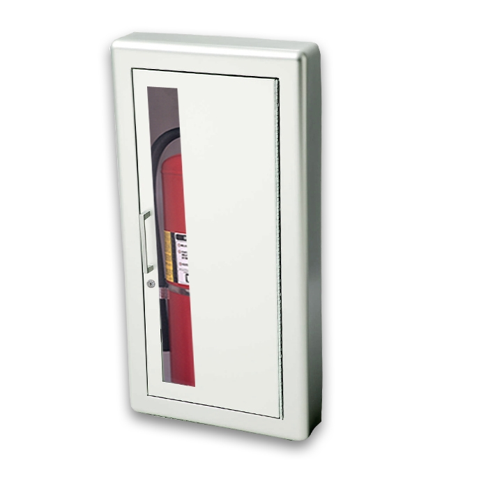 JL Academy Aluminum 1027W10-FX2™ Fire Rated Semi-Recessed 10 lbs. Fire  Extinguisher Cabinet with Lock